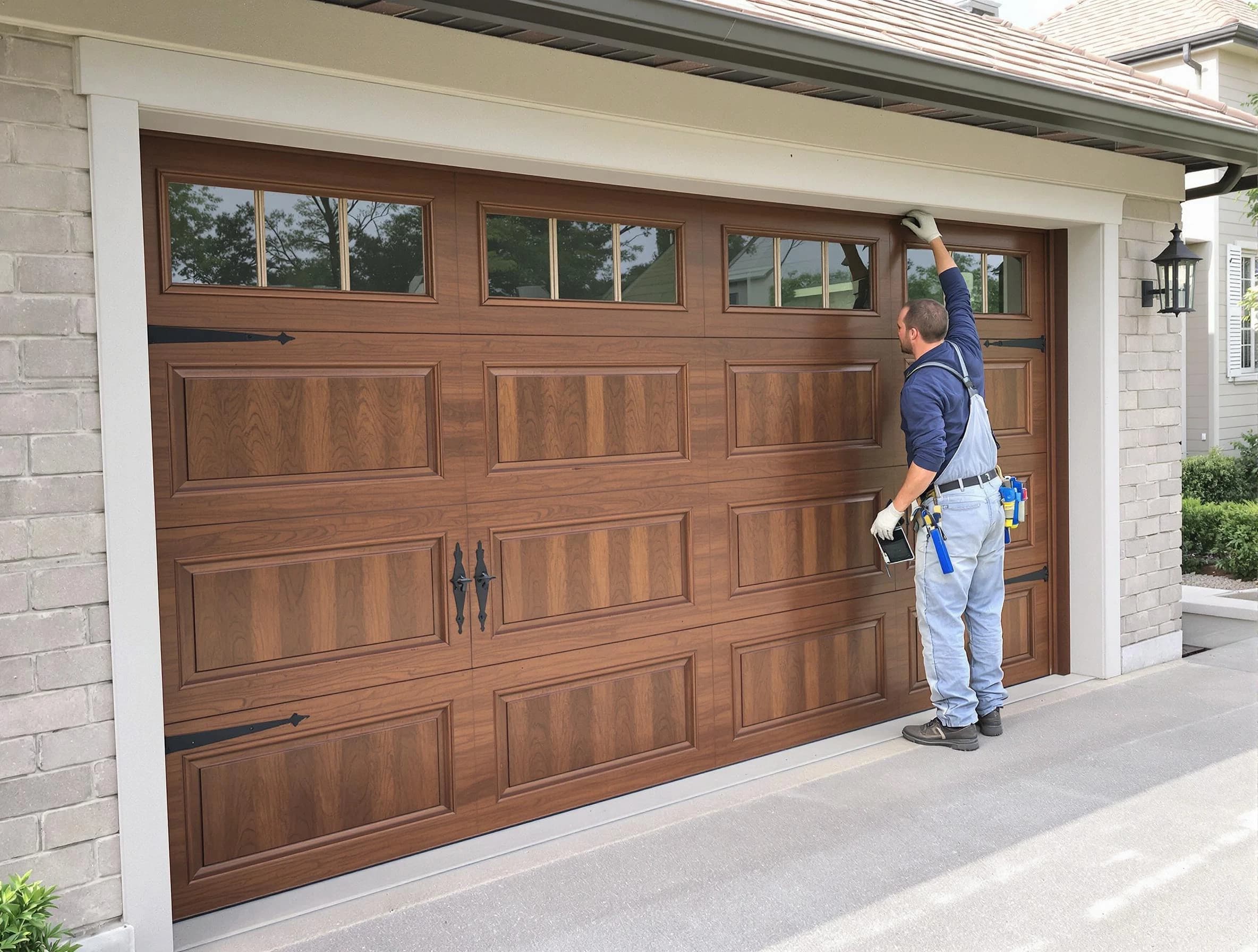 Custom garage door showcase by Tucker Garage Door Repair in Tucker