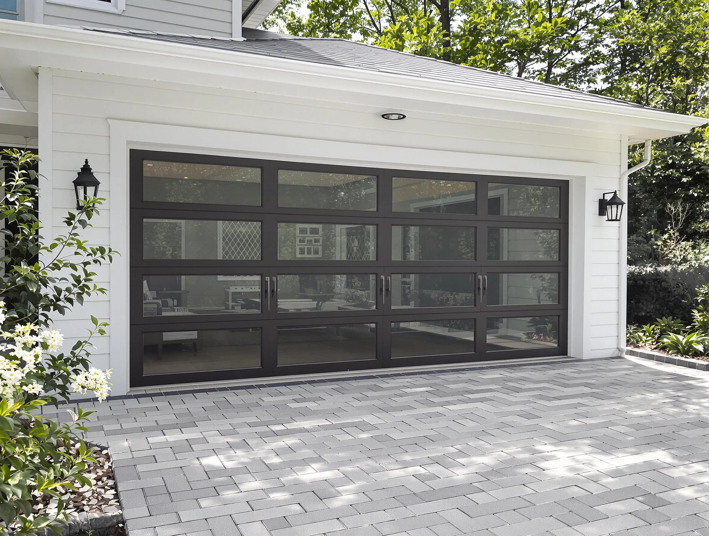 Tucker Garage Door Repair design specialist presenting custom garage door options to Tucker homeowner