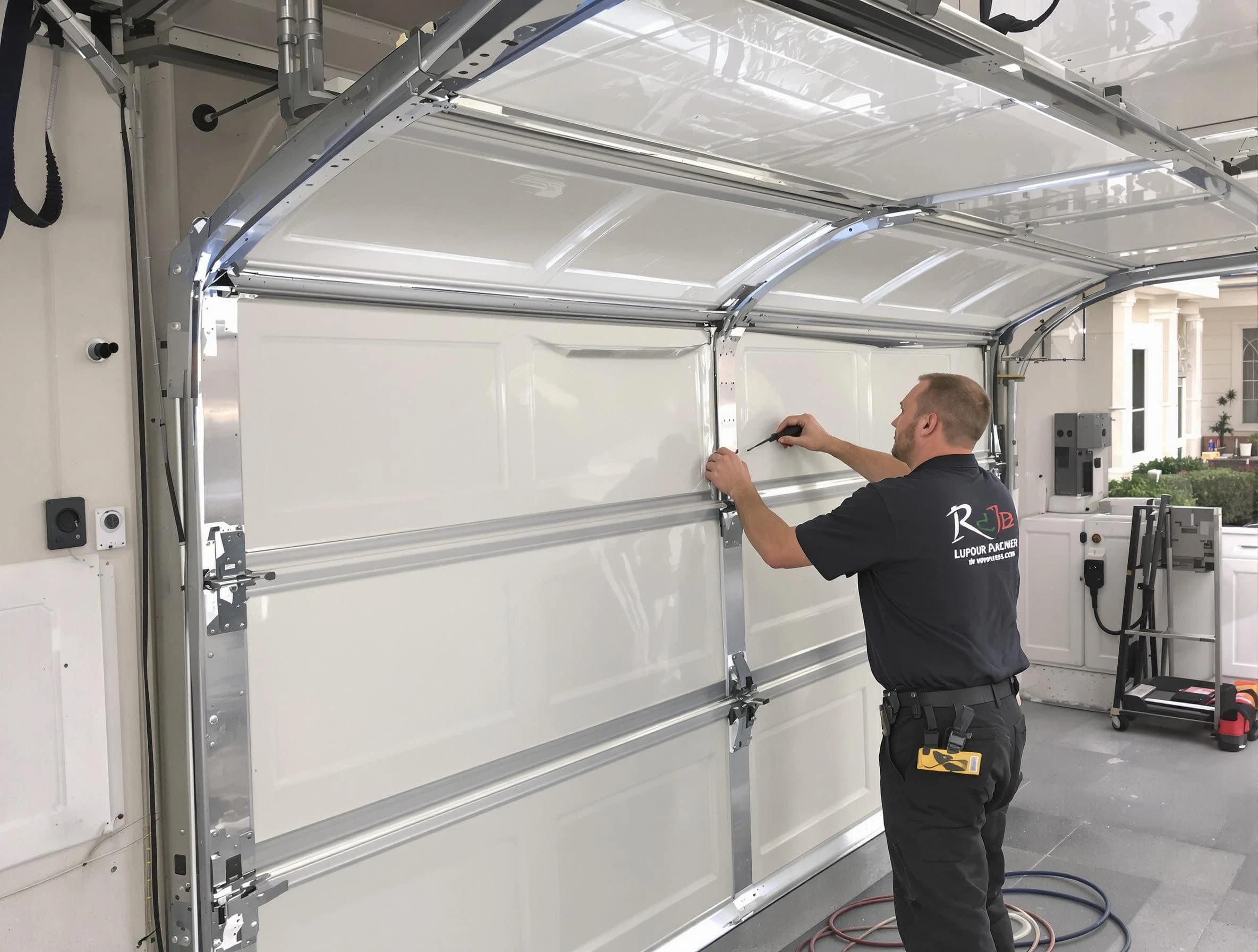 Tucker Garage Door Repair professional performing panel repair in Tucker