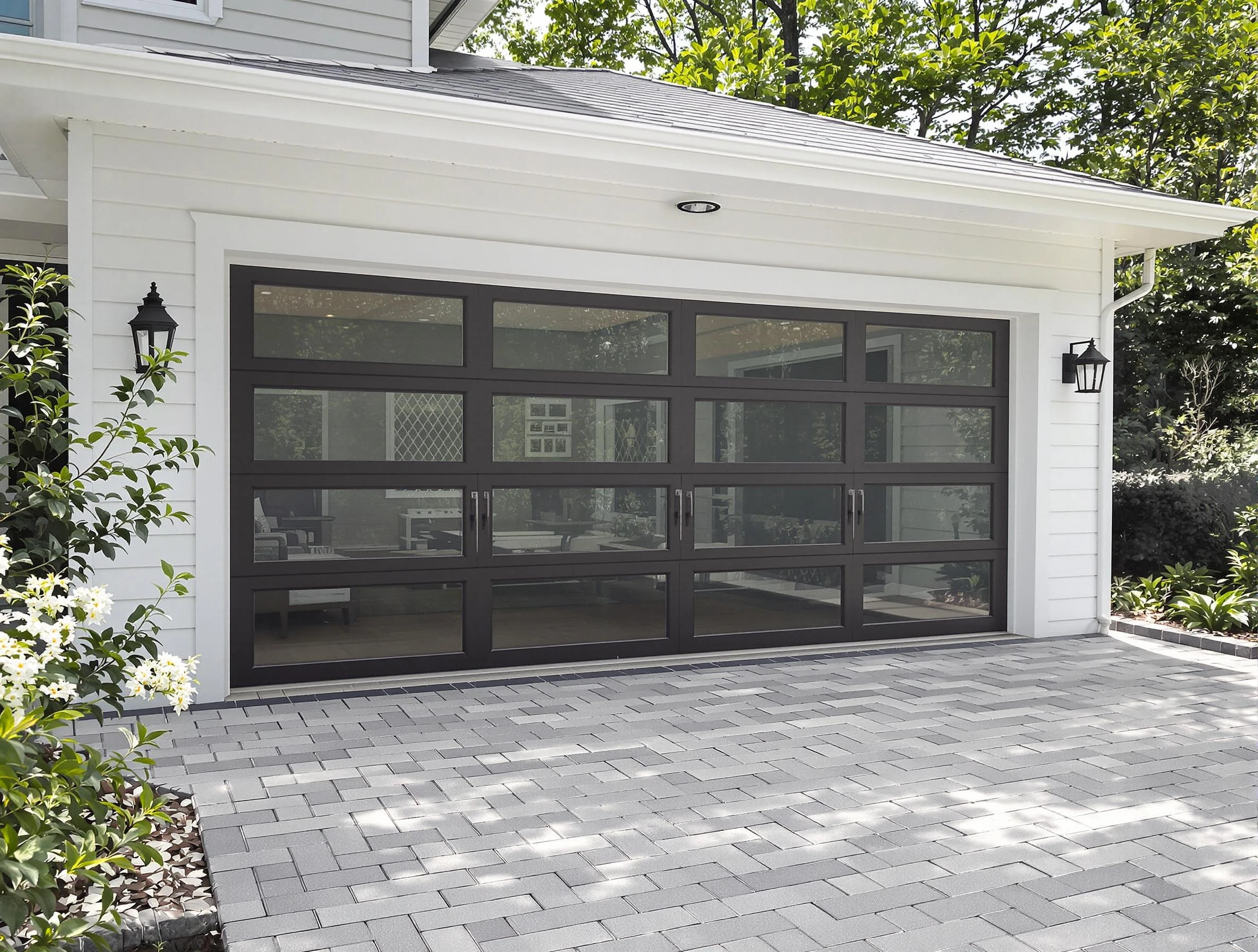 Tucker Garage Door Repair design specialist presenting custom garage door options to Tucker homeowner