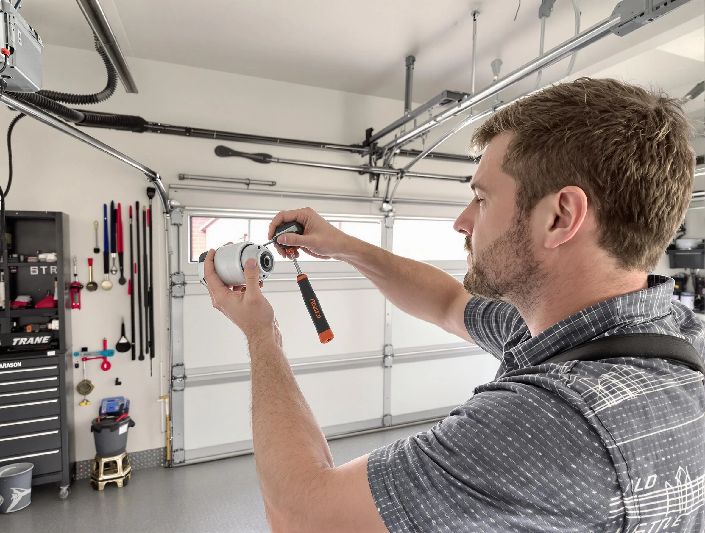 Garage door opener repair service by Tucker Garage Door Repair in Tucker